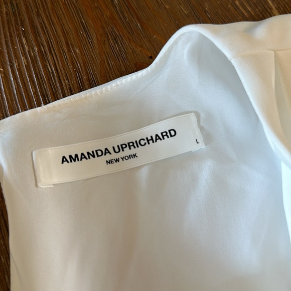 Amanda Uprichard New York Cream fully lined shoulder pads Asymmetrical Large - Picture 10 of 12